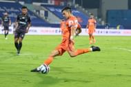 Edu Bedia kept creating moves for FC Goa throughout the game (Image courtesy: ISL social media)